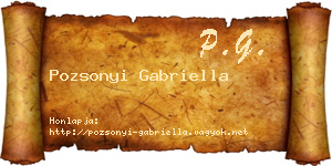 Pozsonyi Gabriella névjegykártya
