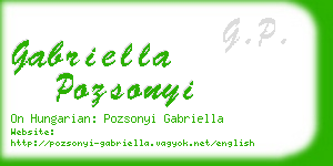 gabriella pozsonyi business card